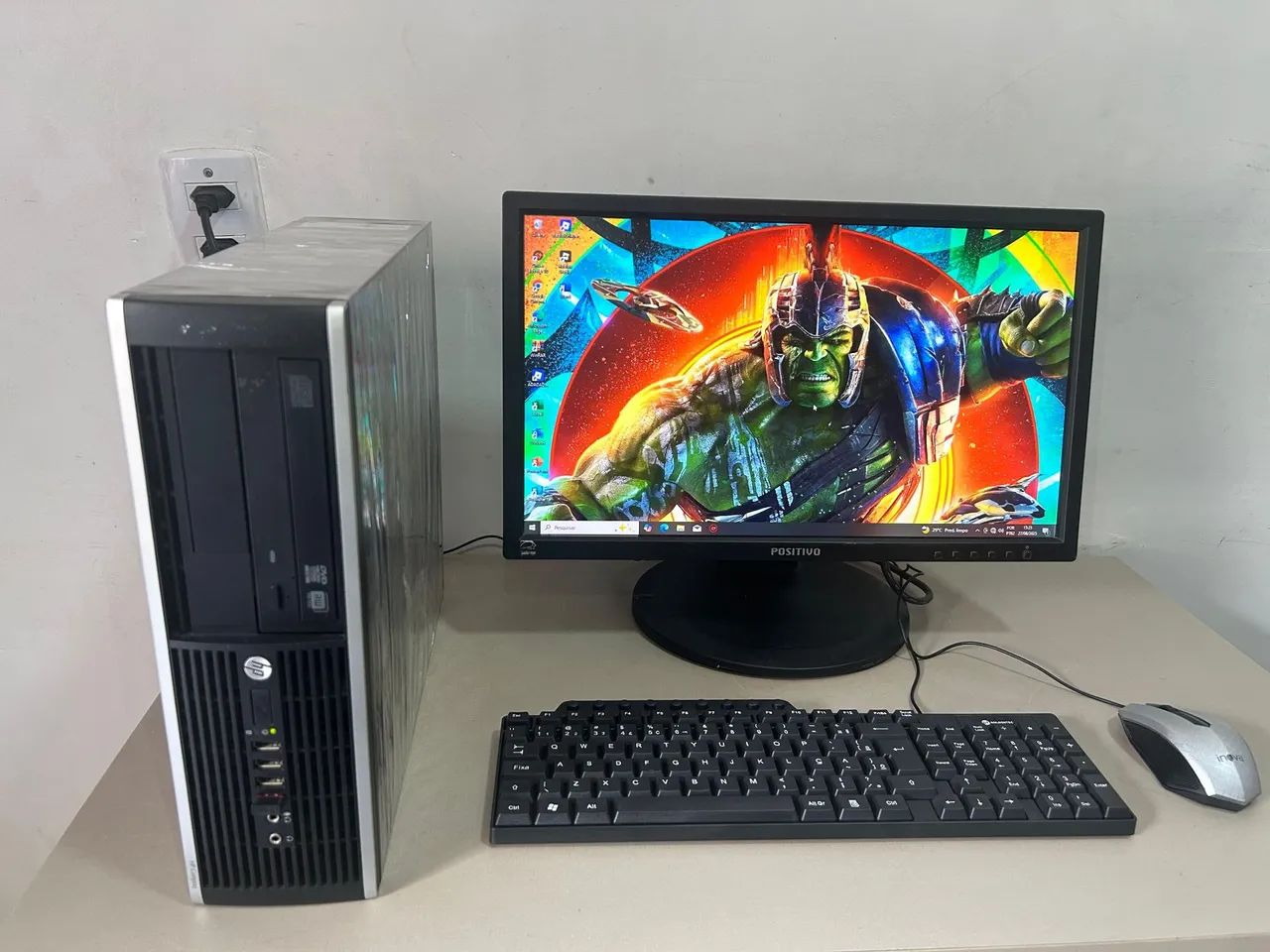 computador Hp elitedesk A8 8GB SSD top tela 20 polegadas 