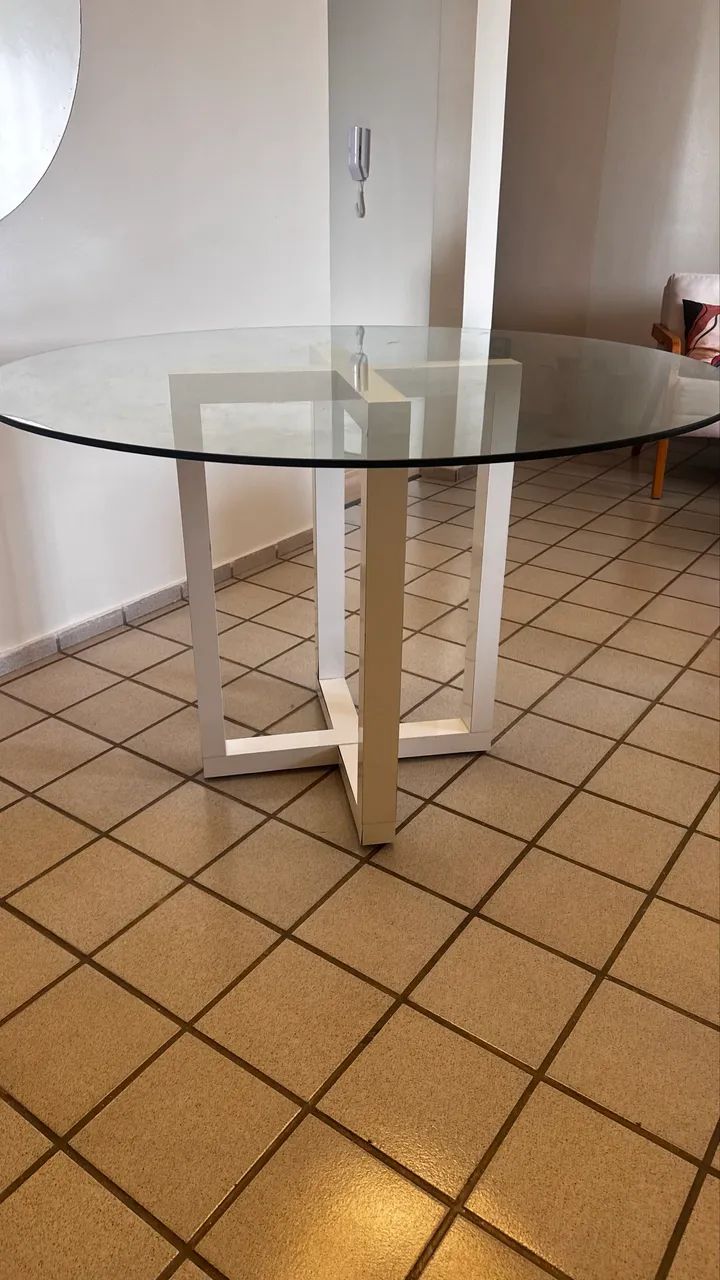 Mesa de vidro temperado 10mm e diâmetro 120cm - Foto 3