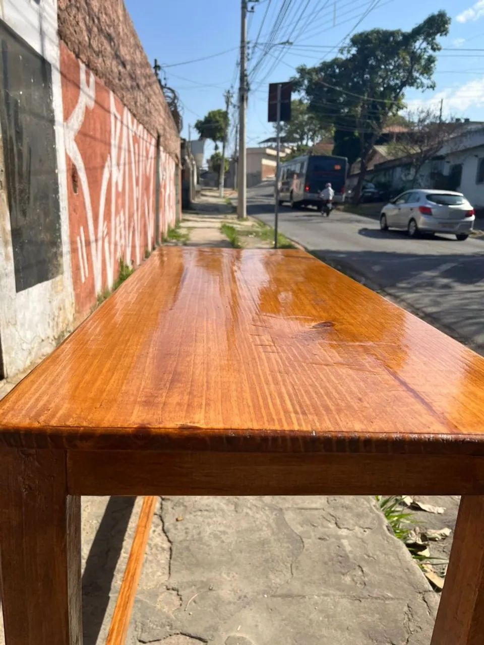 Mesa escritório de Envernizado  - Foto 3