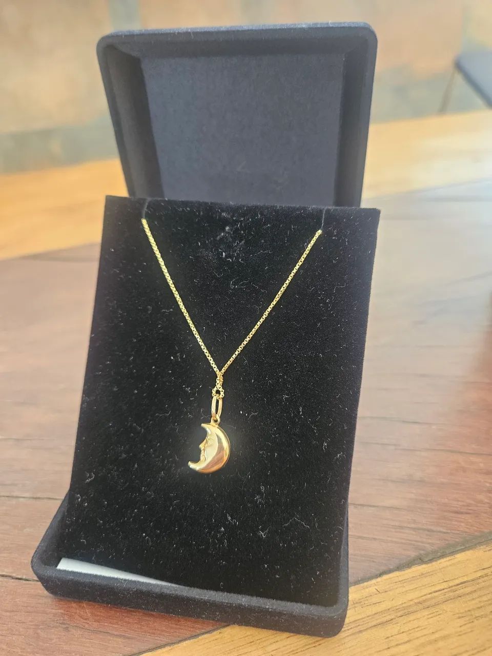 Colar com Pingente Meia Lua em Ouro 18k - Foto 3