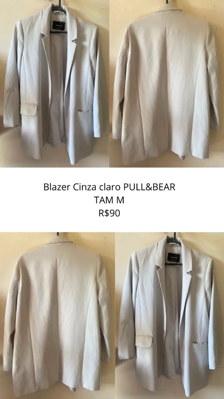 Blazer cinza claro PULL&BEAR - Foto 4