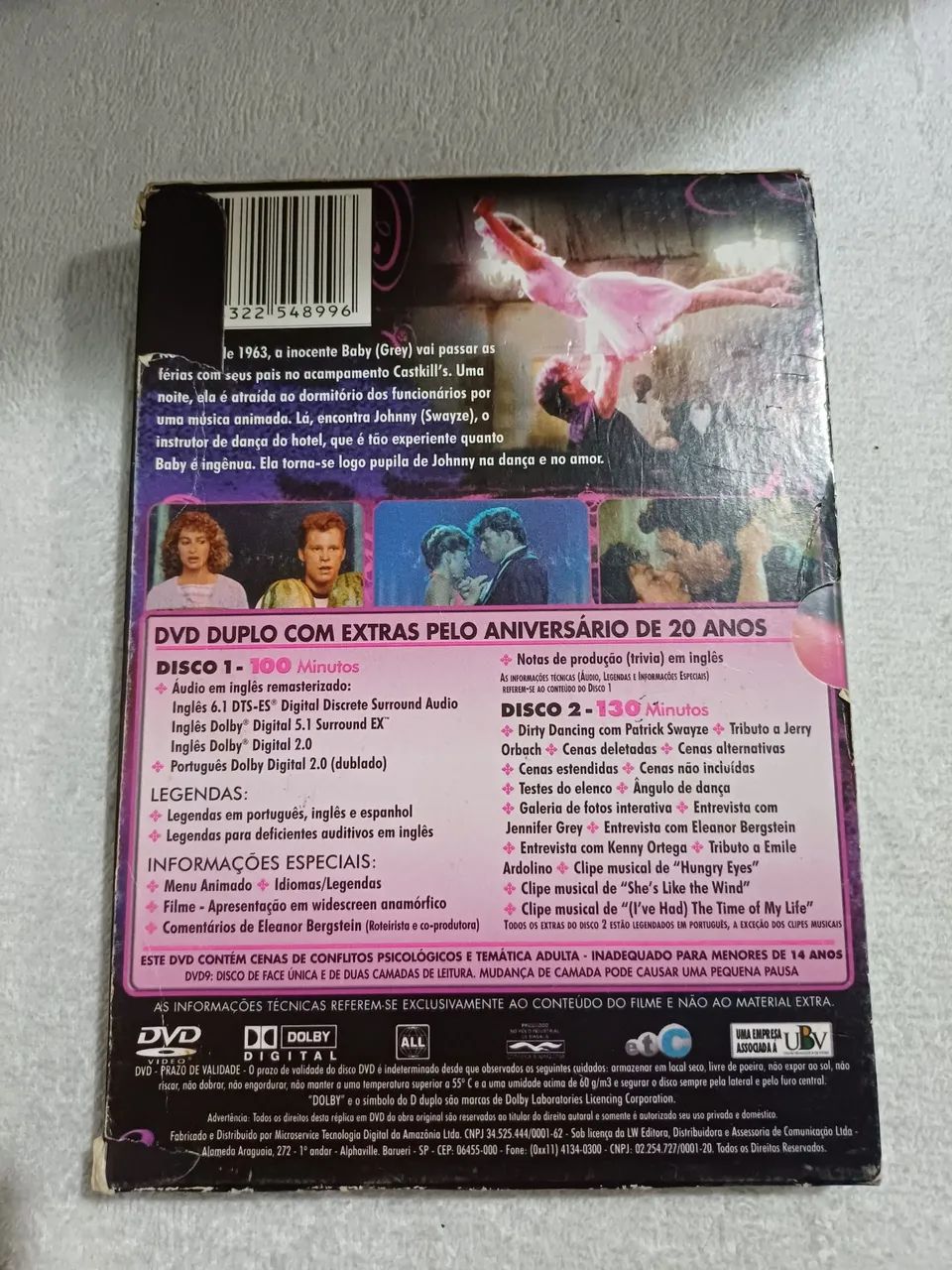 DVD Duplo Dirty Dancing 20º Aniversário Com Luva - CDs, DVDs etc