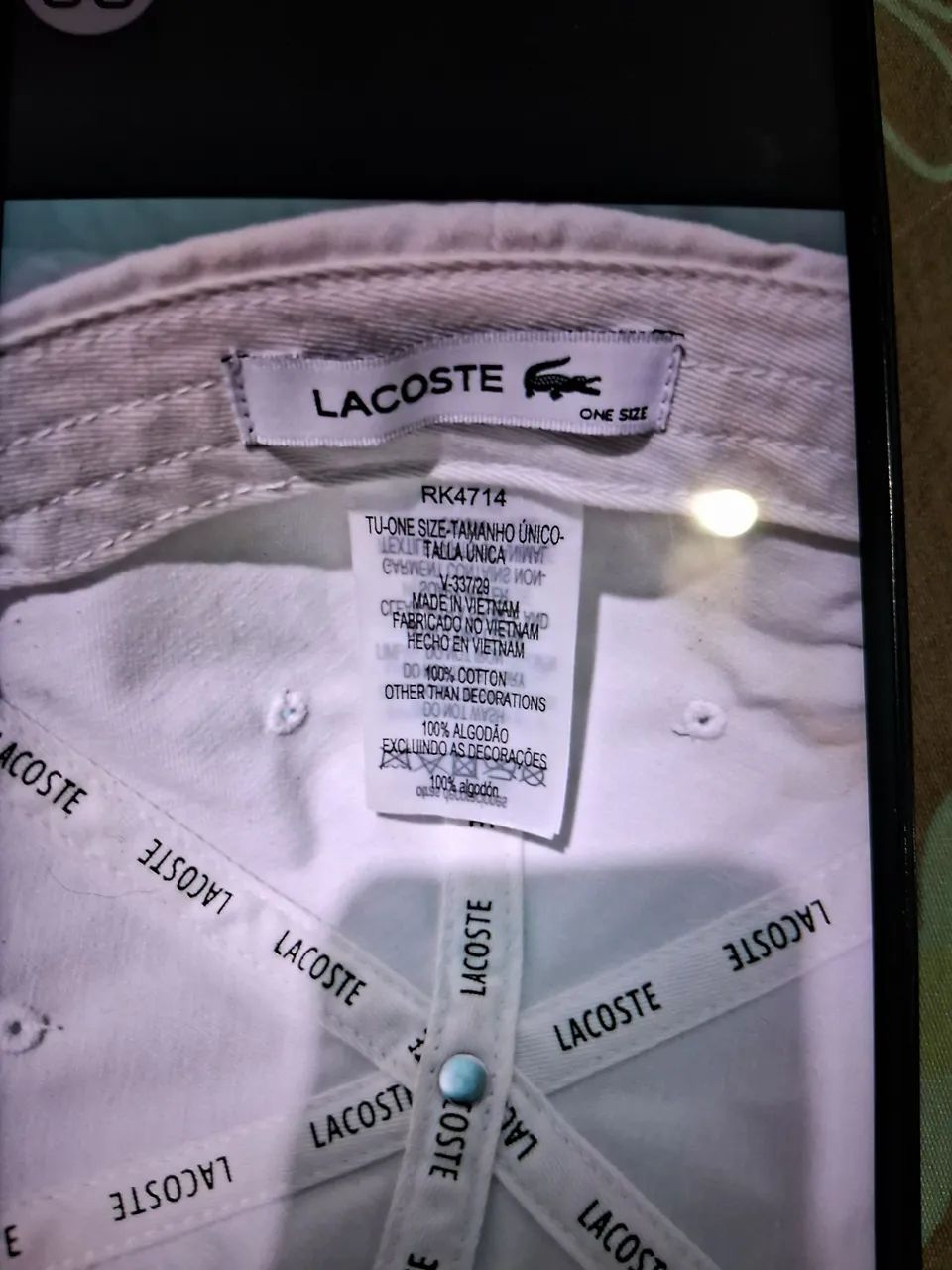 Boné Lacoste branco  - Foto 2