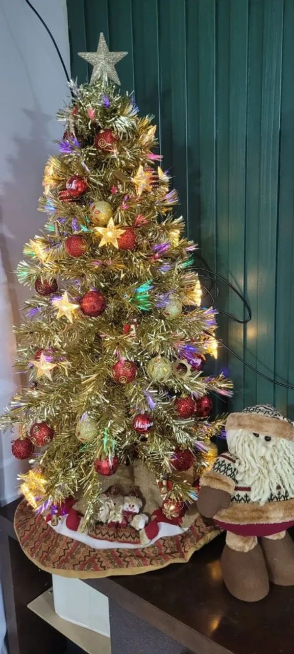 Árvore de Natal Dourada Completa - Foto 3