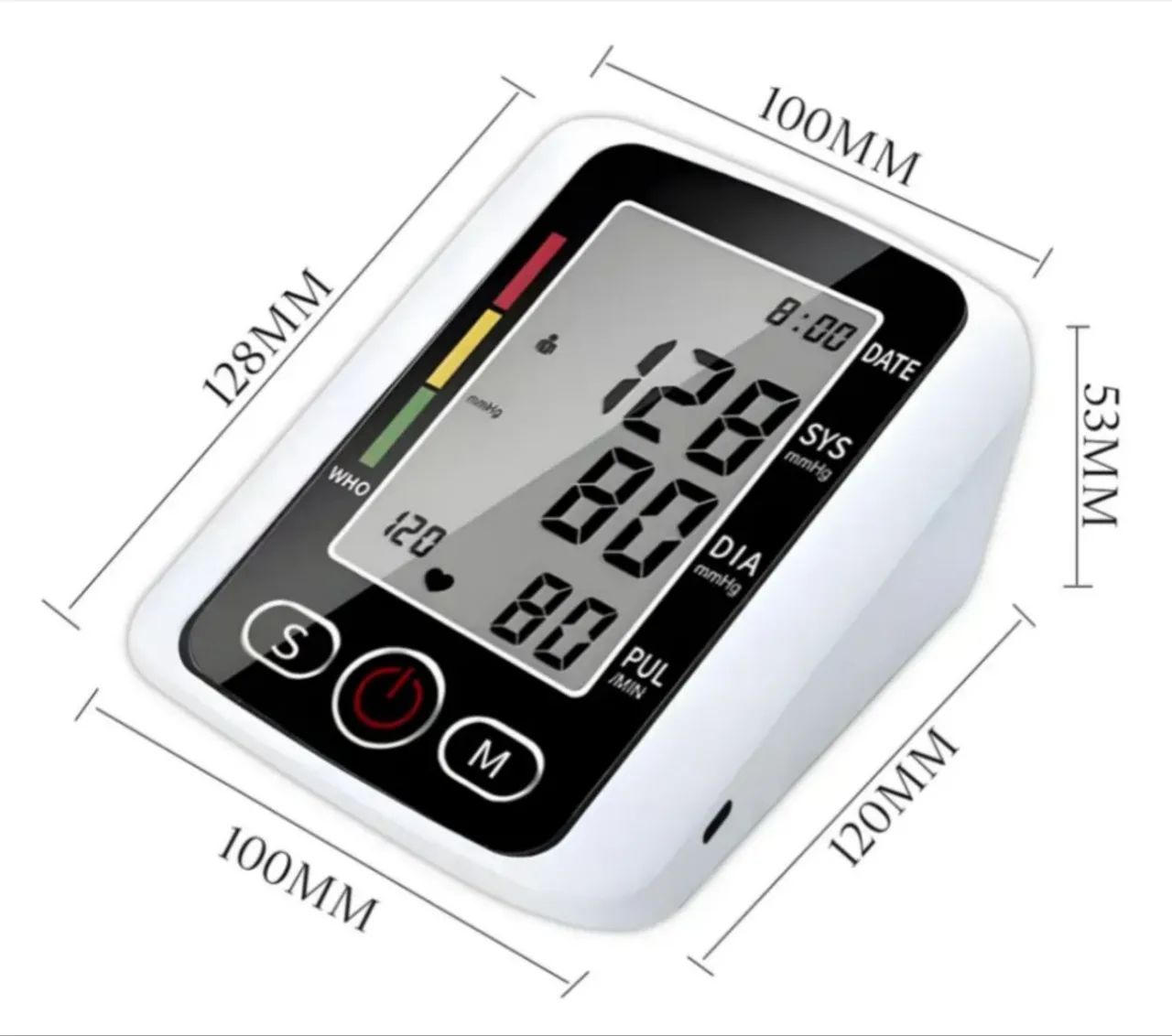 Monitor eletrônico automático pressão arterial de braço, função de voz, cor branca - USB - Foto 4