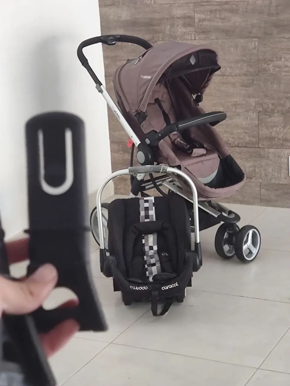 Carrinho Kiddo Compass II Completo + Bebê Conforto Com Base - Impecável - Foto 4