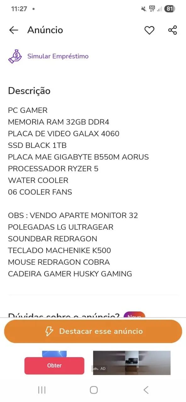 Pc gamer rtx 4060 - Foto 3