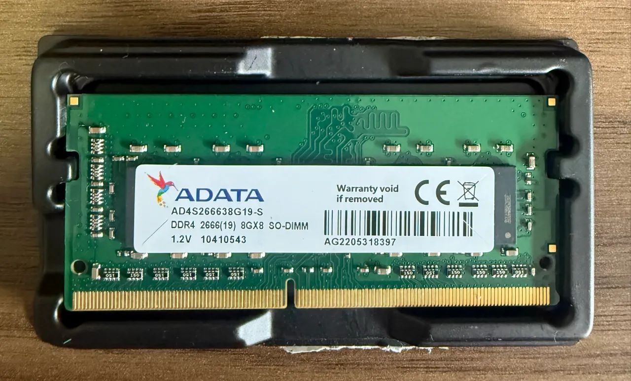 Memória RAM ADATA 8GB DDR4 2666MHz p/ Notebook - Memória RAM