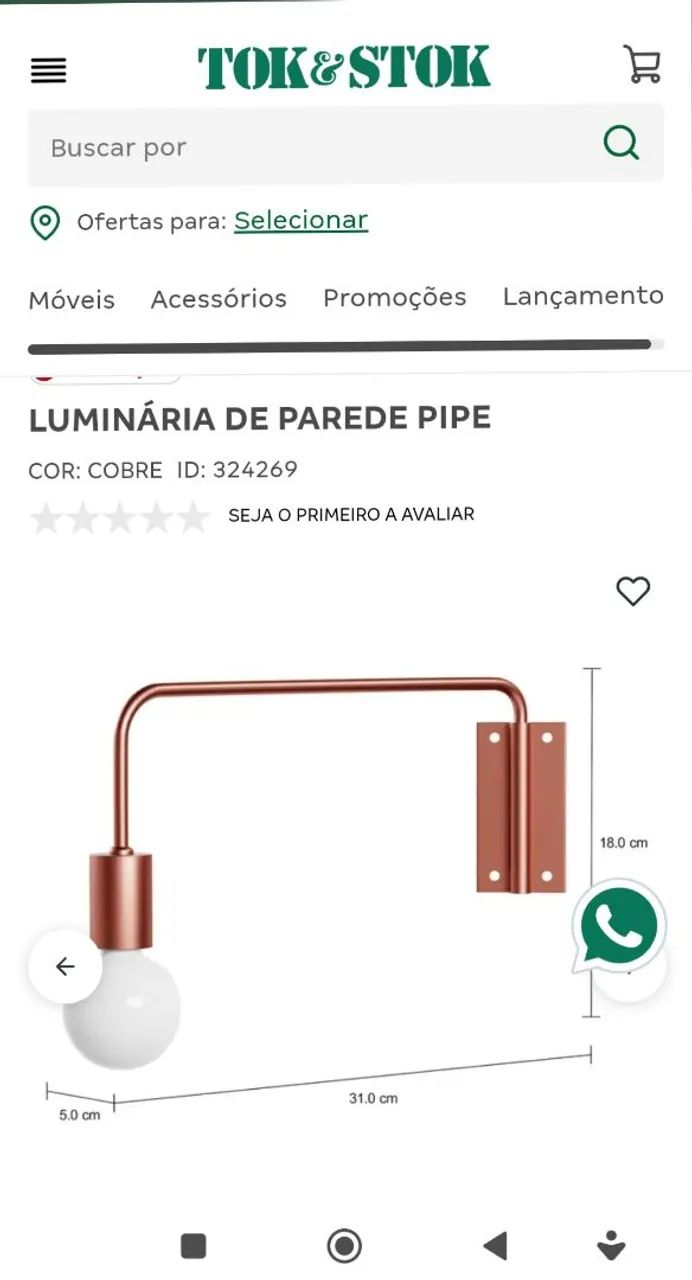 Luminárias  PIPE da Tok Stok - Foto 4
