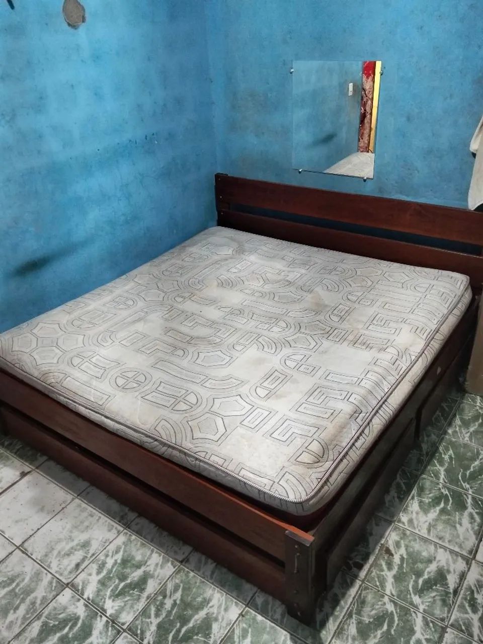 Cama de casal de madeira - Foto 5