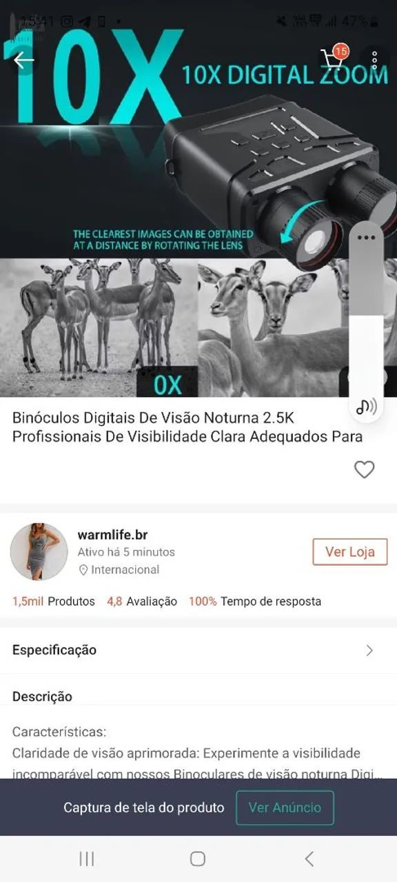 Binóculo de visão noturna  - Foto 3