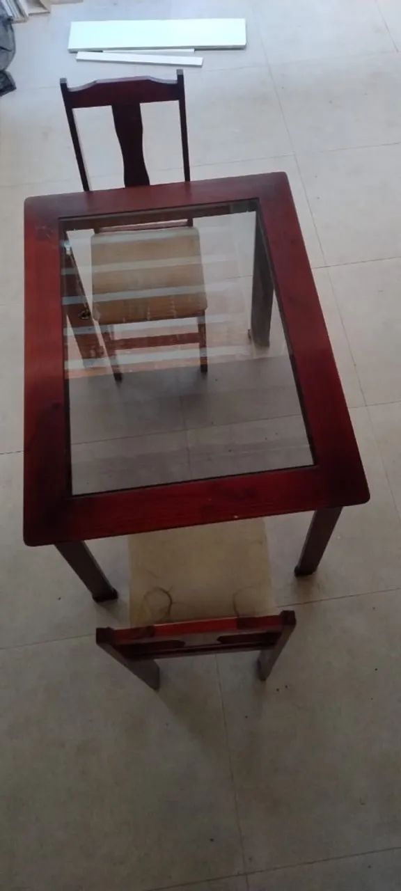 Mesa com tampo de vidro  - Foto 2