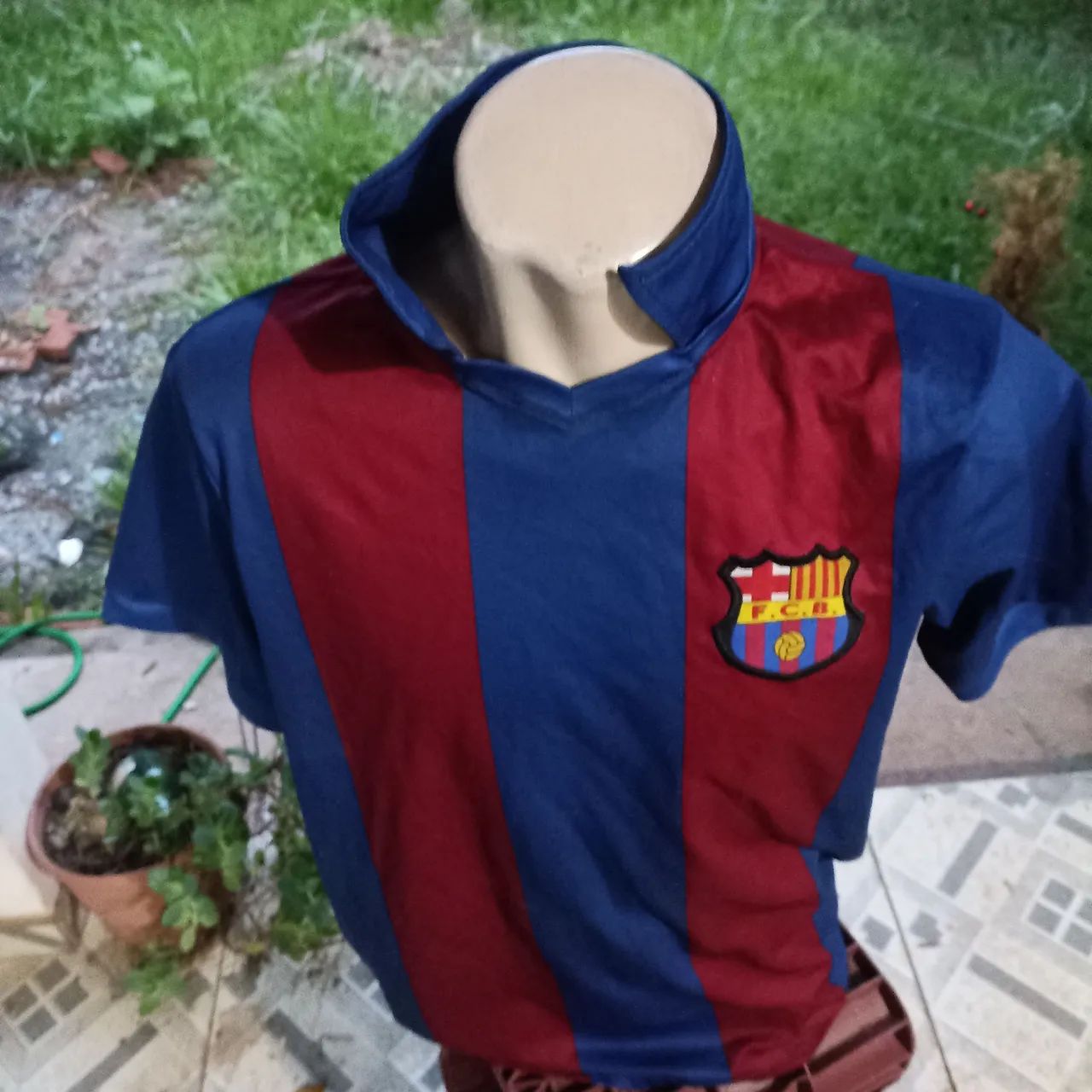 Camisa de Futebol Bacelona retrô anos 60