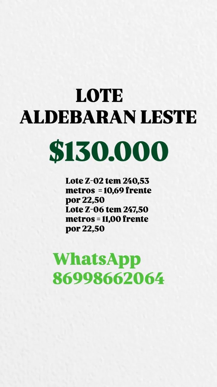 Lote Aldebaran Leste