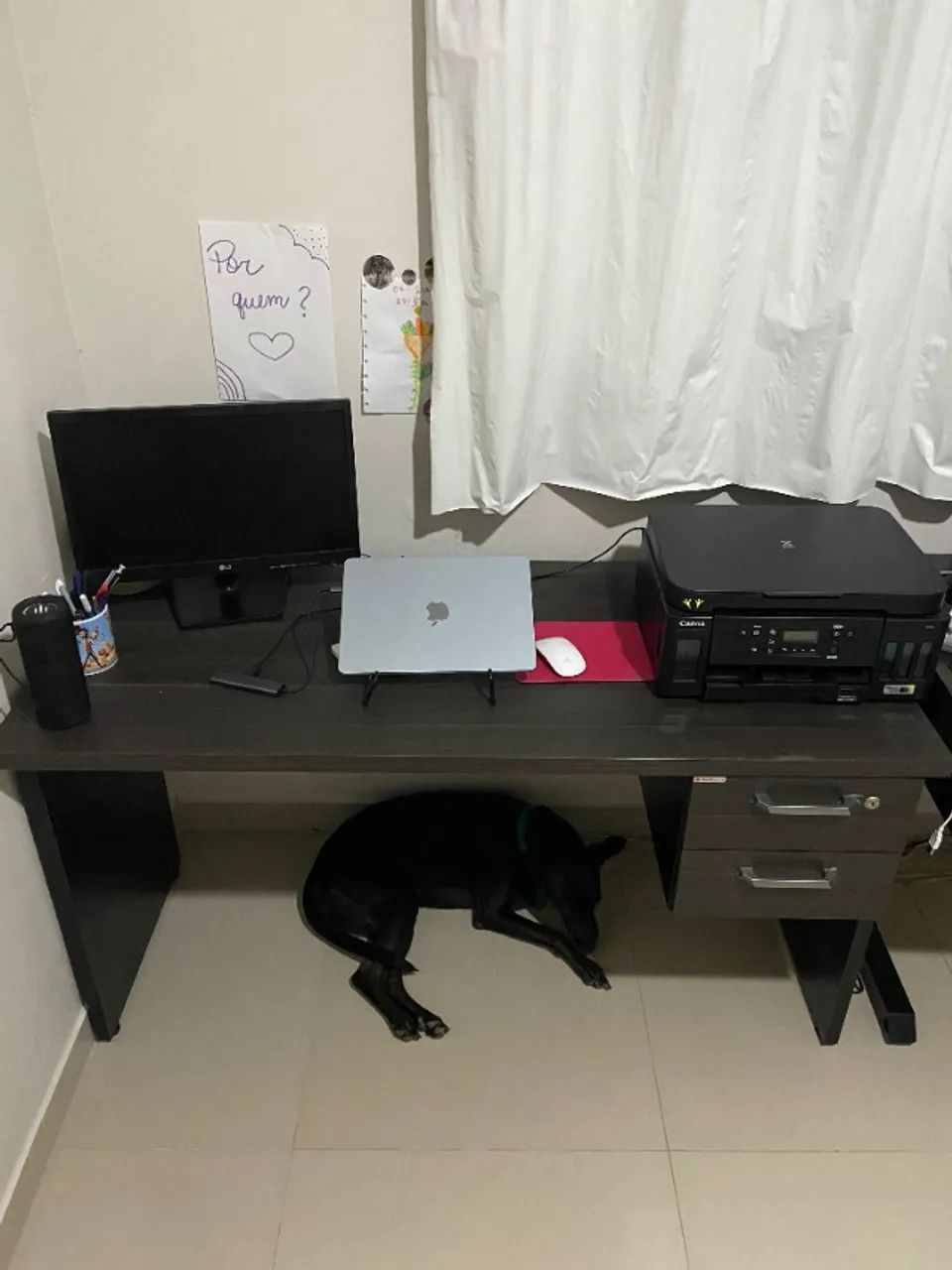 Escrivaninha Gebb Work com 2 Gavetas - R$ 400