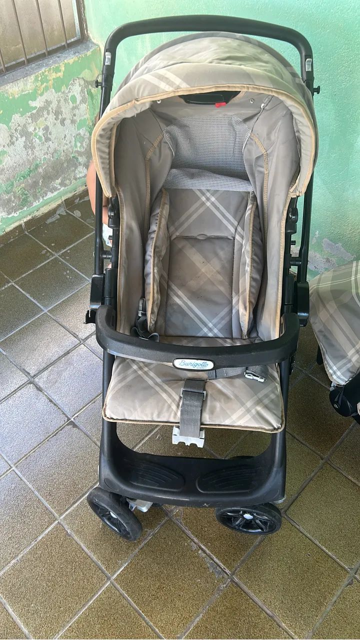 Kit carrinho e bebê conforto burigoto - Foto 4