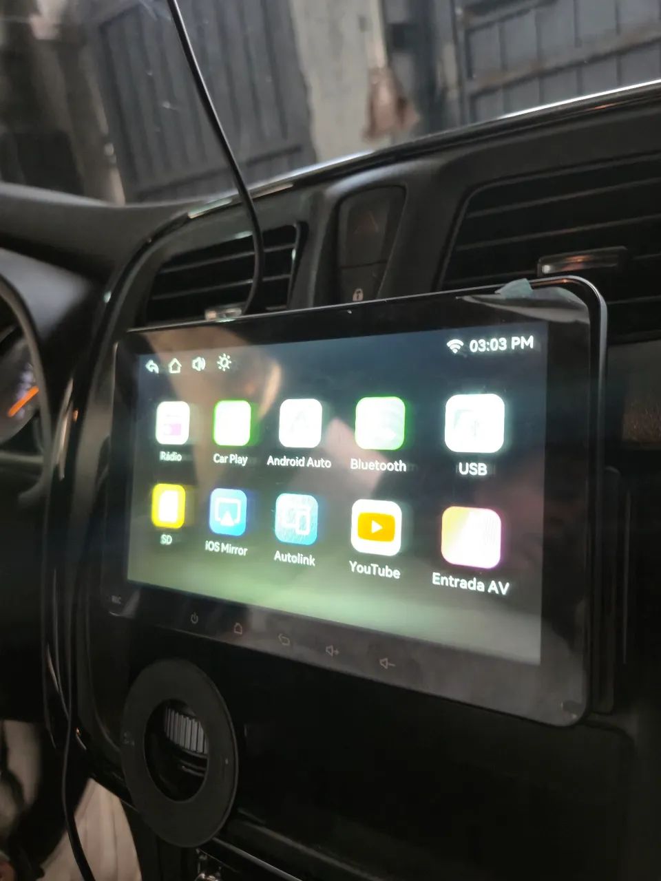 Radio 1 din completo android e apple car play