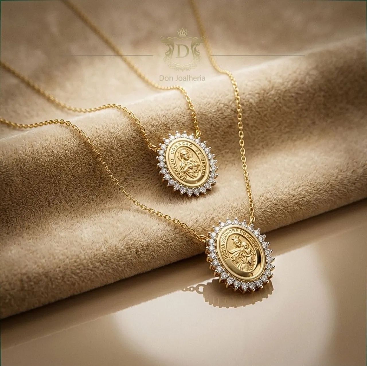 Escapulário Diamond 0,6 CT em Ouro 18K 750