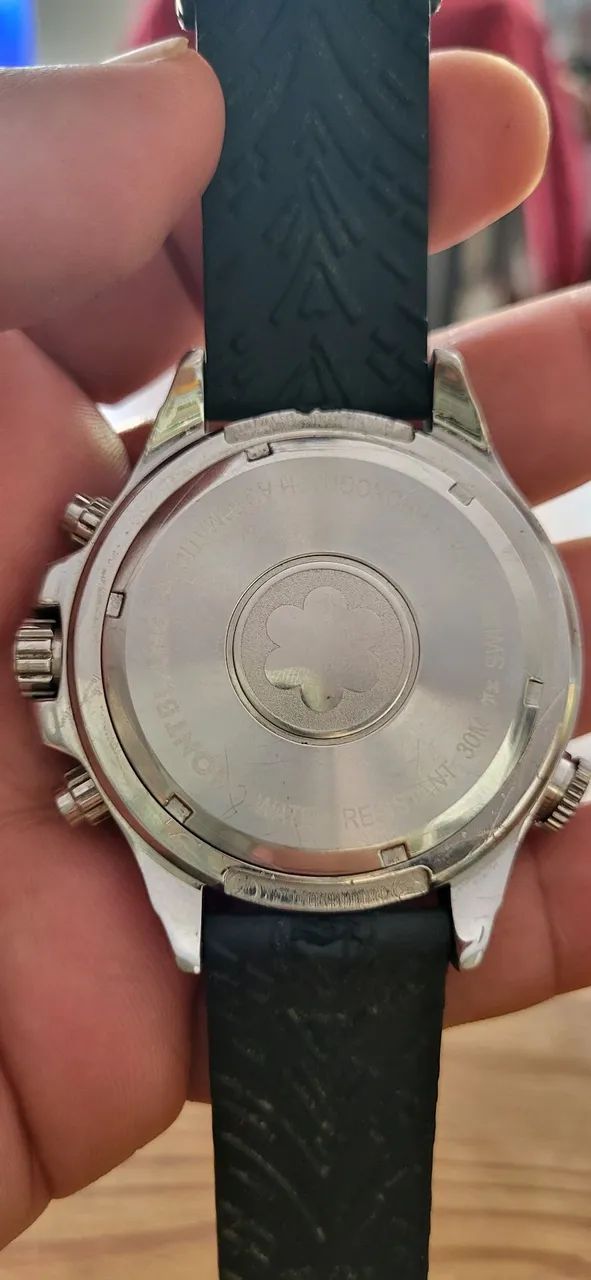 Relógio monblanc cronógrafo 1°linha fundo rosqueado 46 mm cx  - Foto 3