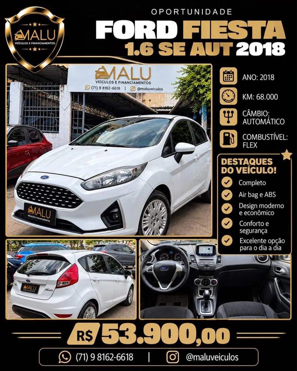 Ford Fiesta Fiesta 1.6 16V Flex Aut. 5p 2018