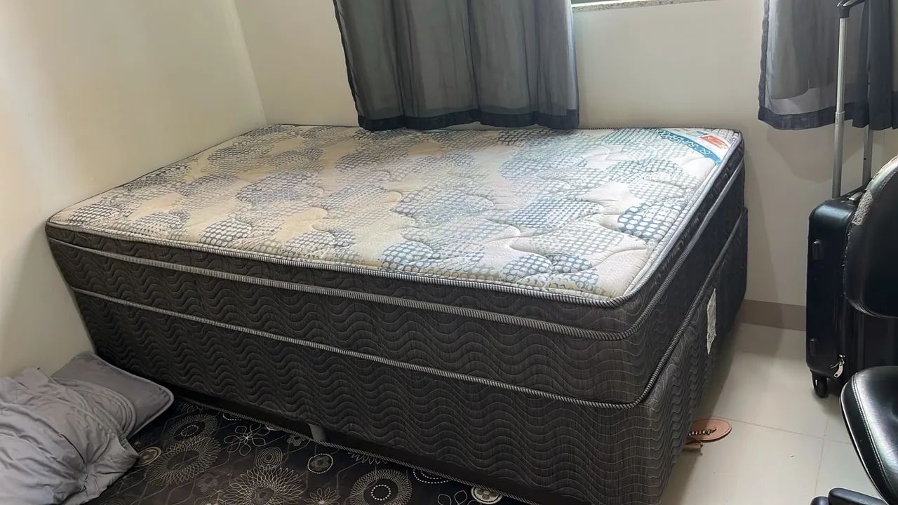 Cama Solteirão Ortobom + Base + Colchão ? Seminova