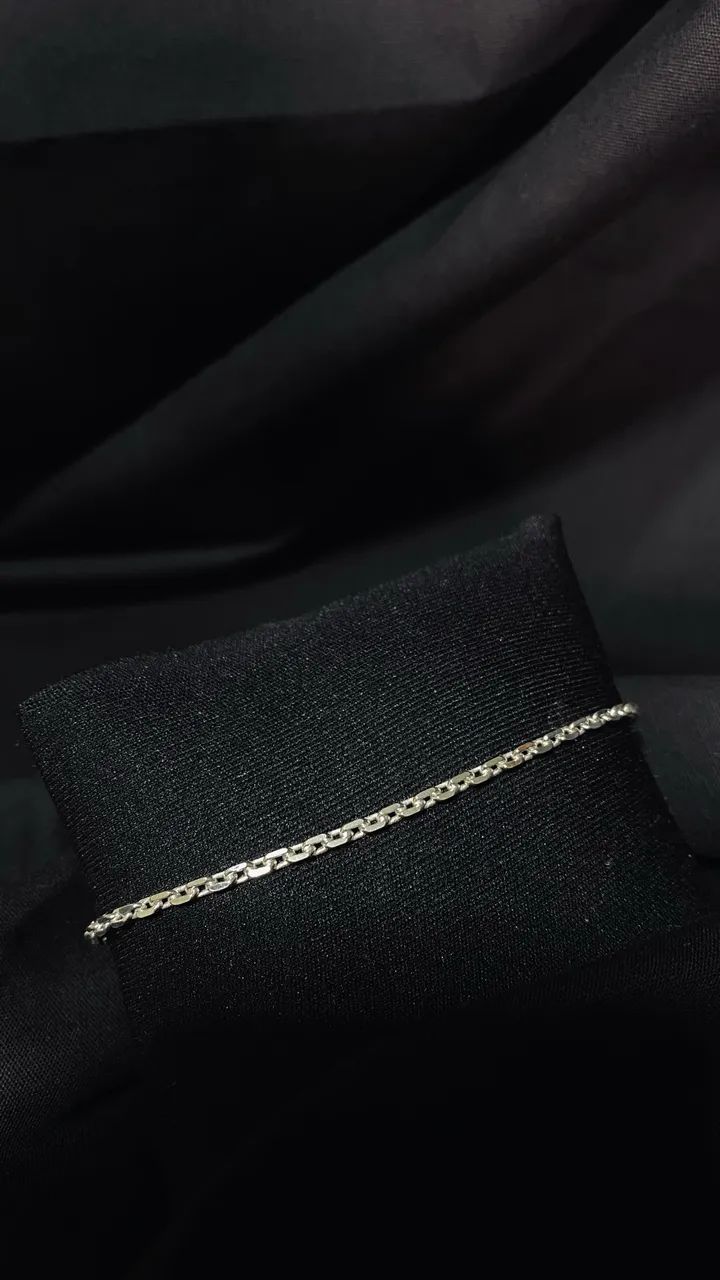 Pulseira de prata cadeado - Foto 2