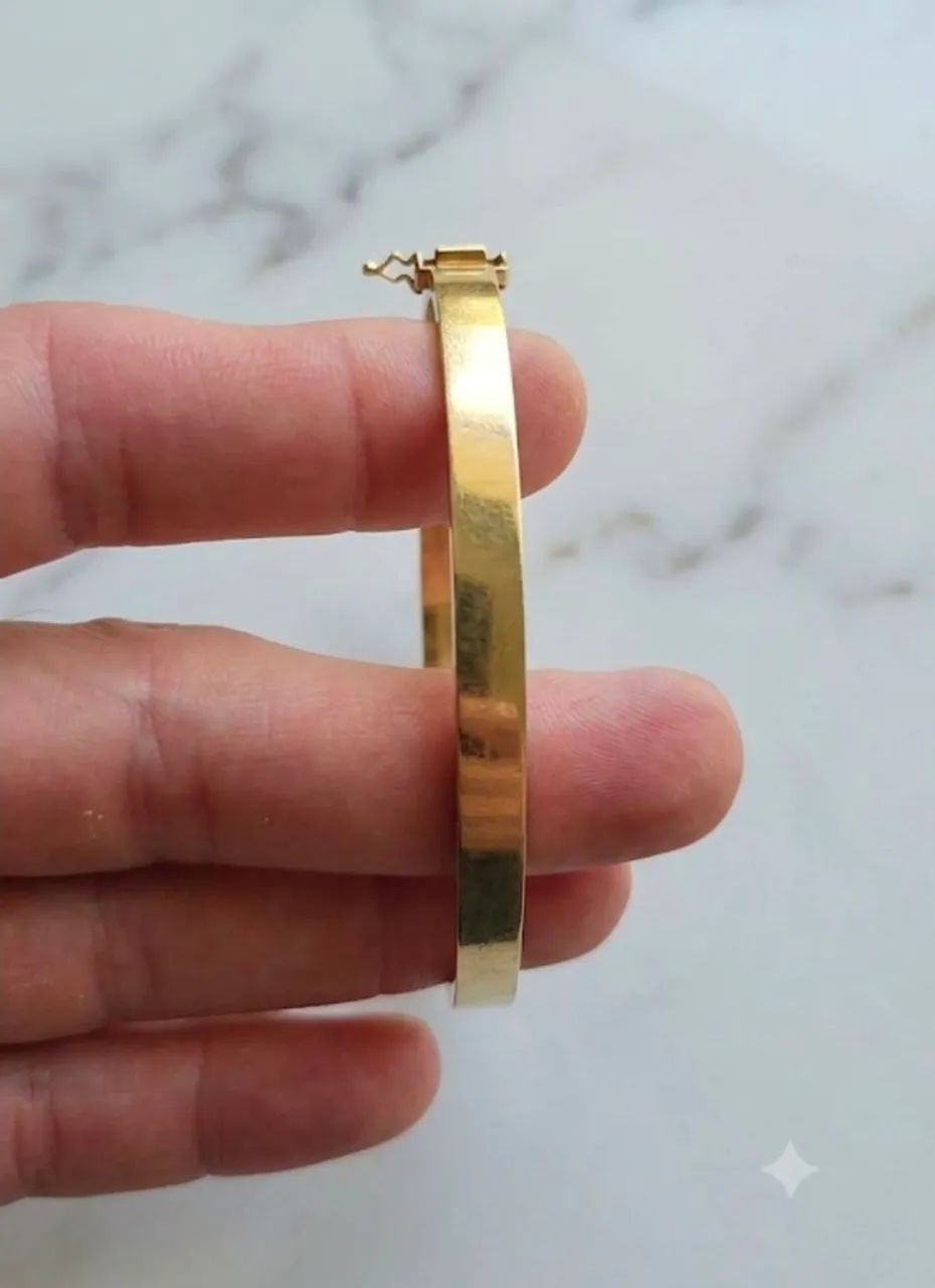 Bracelete Ouro 18k Grossa 16.3 Grama 23Cm  - Foto 4