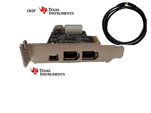 Placa Pci-ex Firewire Low-profile 1394a 400 Chip Texas + Cabo 6x6 Prof. - Foto 2