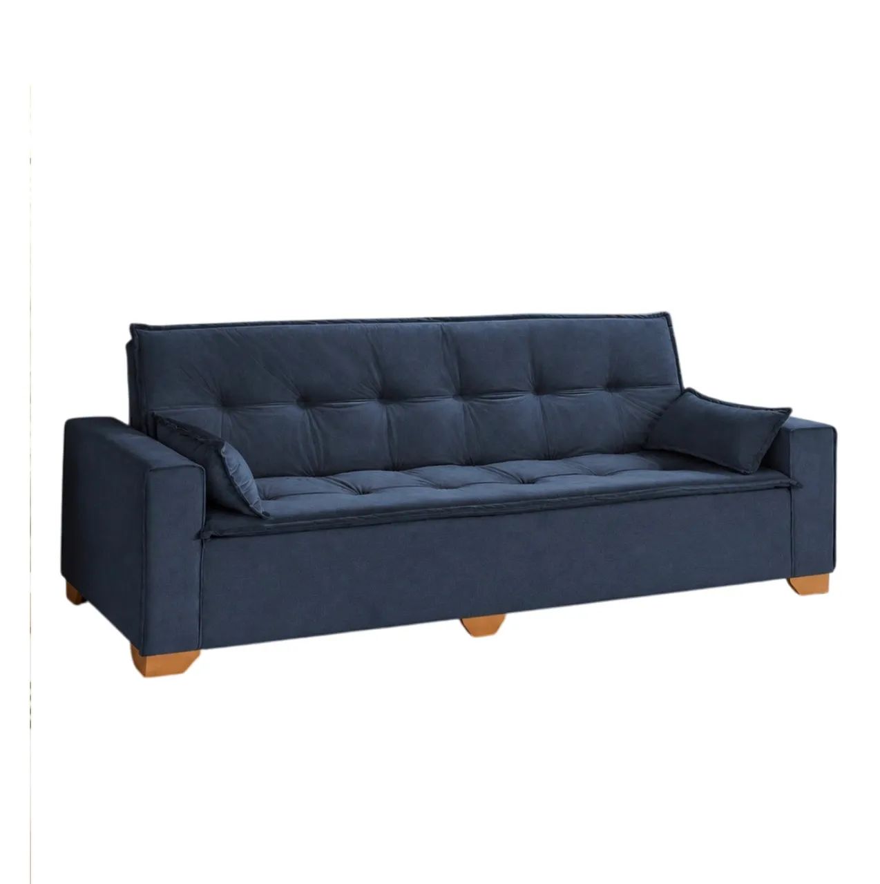 Sofá Cama Yukon 2,18 m Veludo Bege - Foto 3
