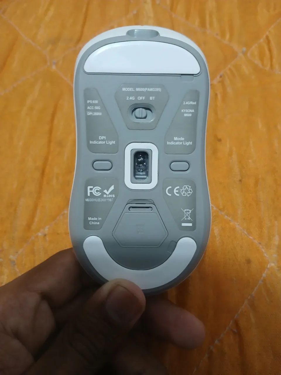 Mouse kysona m600 Wireless Huano branco paw 3395 - Foto 3