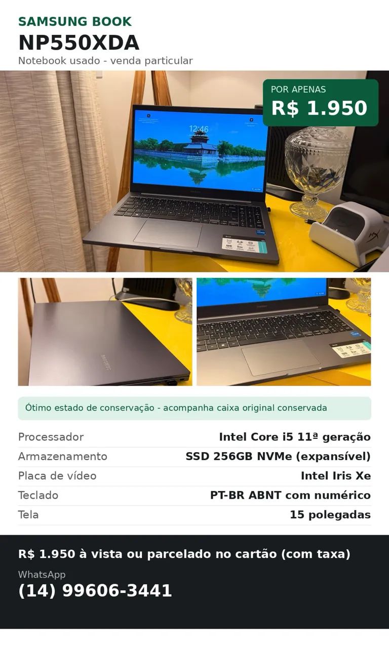 Notebook Samsung Book - Foto 3