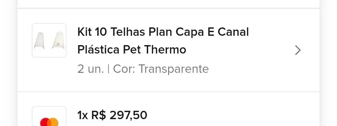 Kit 10 telhas transparentes - Capa e canal - Foto 2