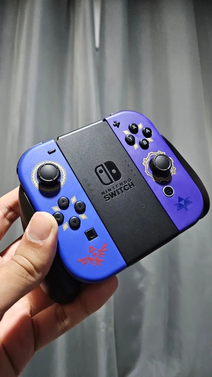 Nintendo Switch 1 OLED + Controle + Case - Foto 4
