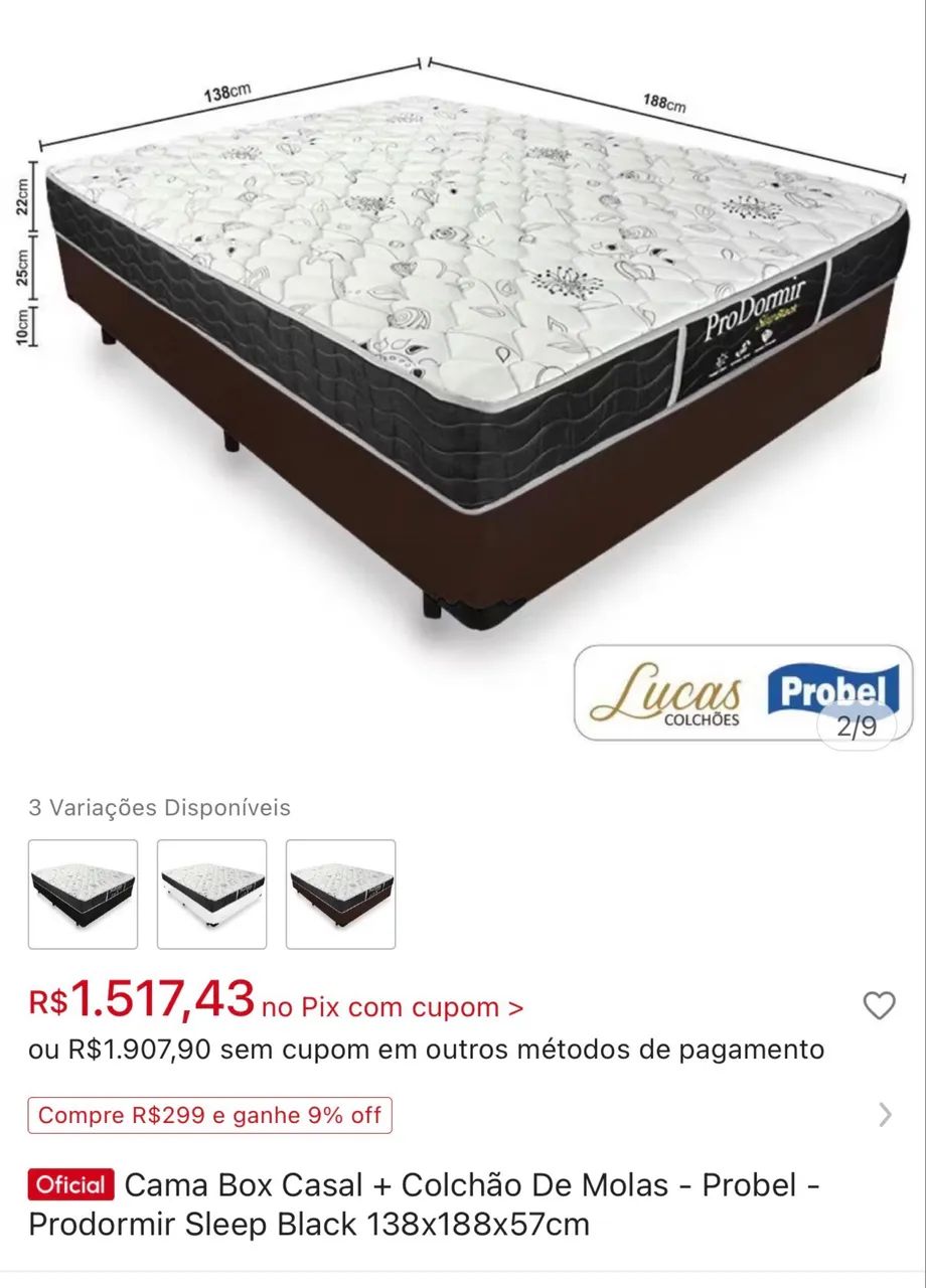 Colchão cama box Casal( viúva) - Foto 3