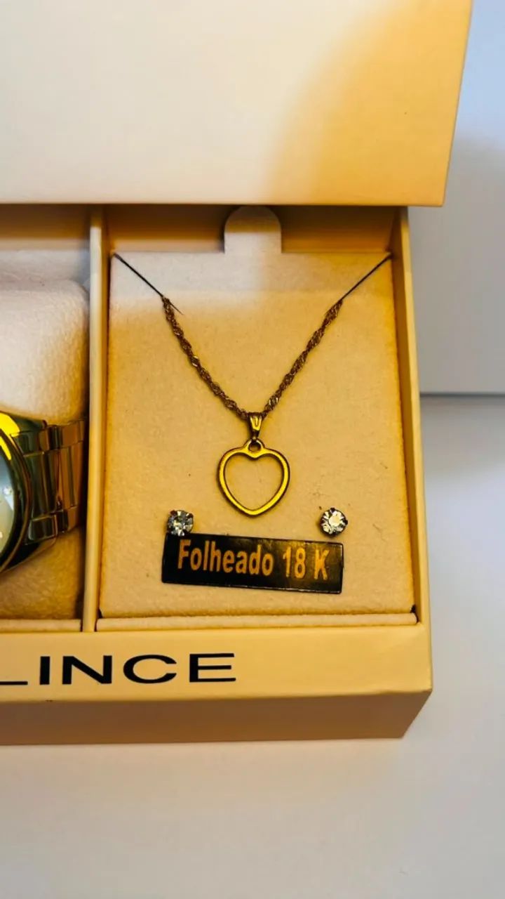 Kit Relógio Feminino LINCE com Colar e Brincos  - Foto 3