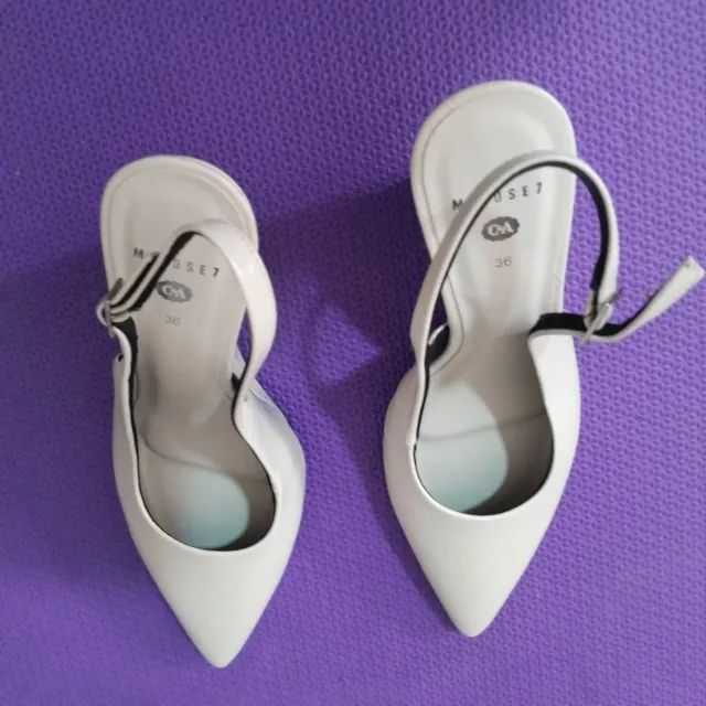 scarpin anabela- branco -N.36 -Novo  - Foto 5