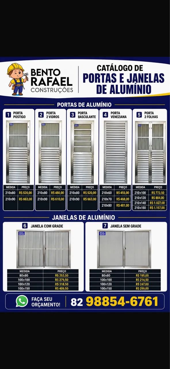 Tudo em alumínio! 