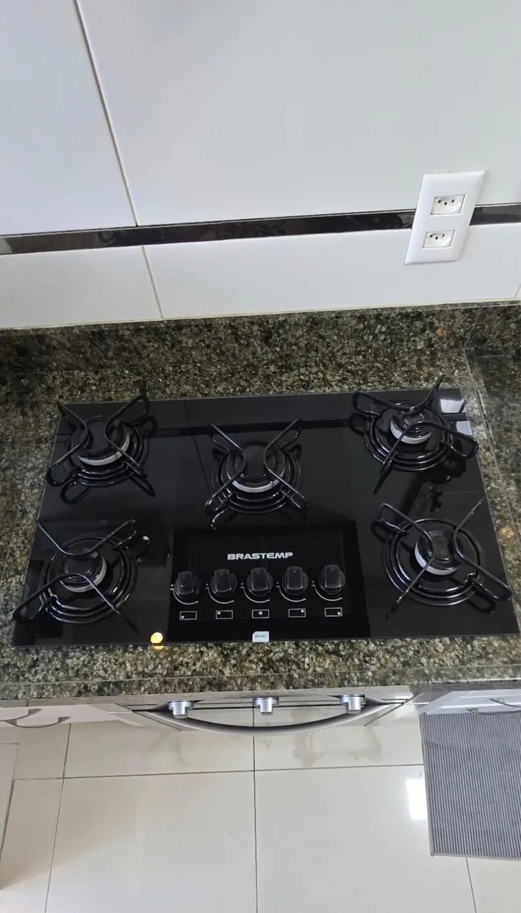 Cooktop Brastemp 5 bocas a gás
