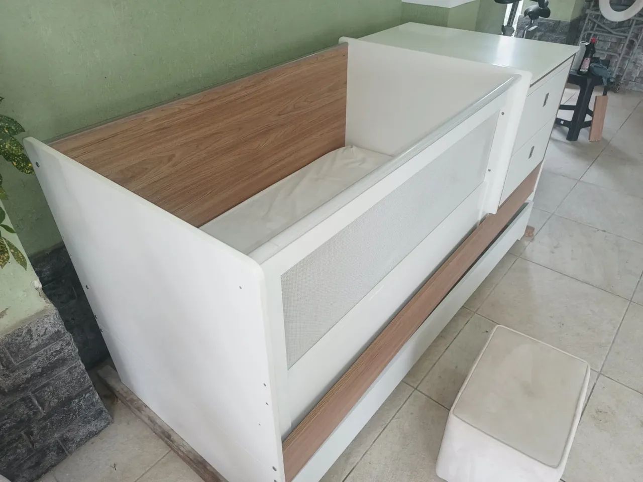 Berço multifuncional com colchão do berço - Foto 4