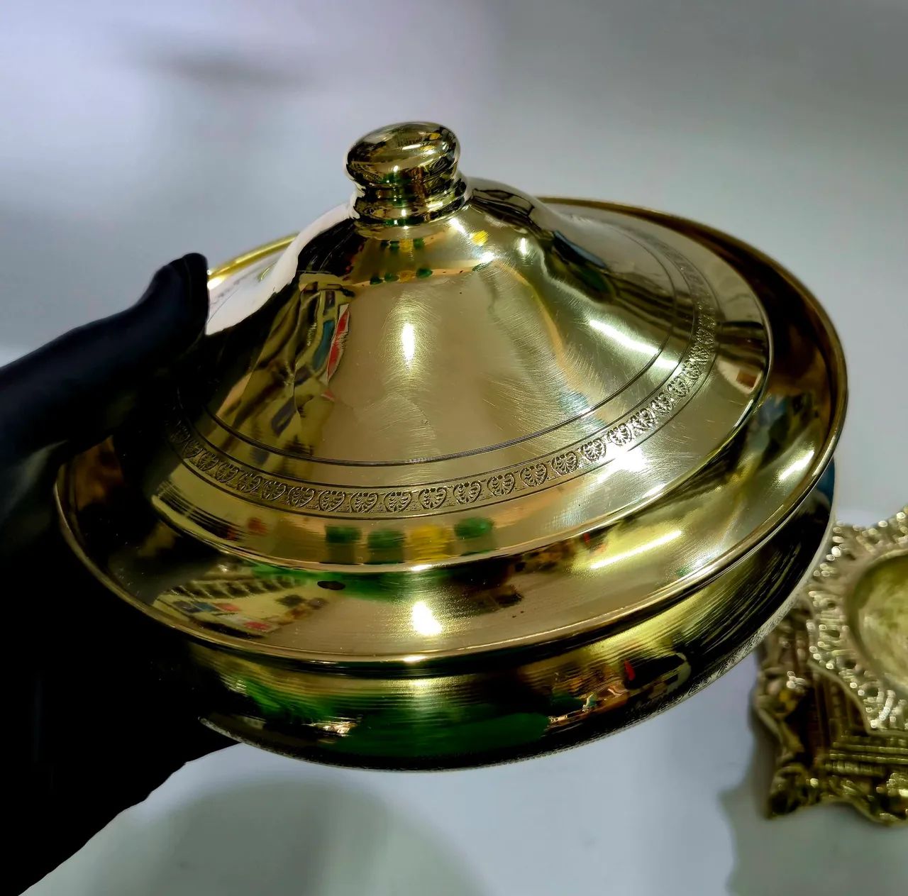 Ambula Ciborio dourado com relevo  - Foto 4