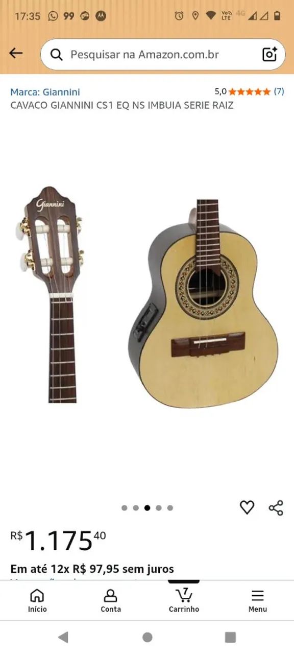 Cavaquinho Giannini Raiz eletrônico - Foto 5