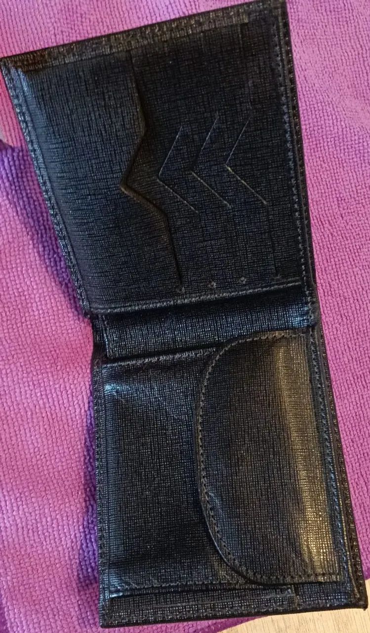 Carteira masculina em couro, super nova! - Foto 2