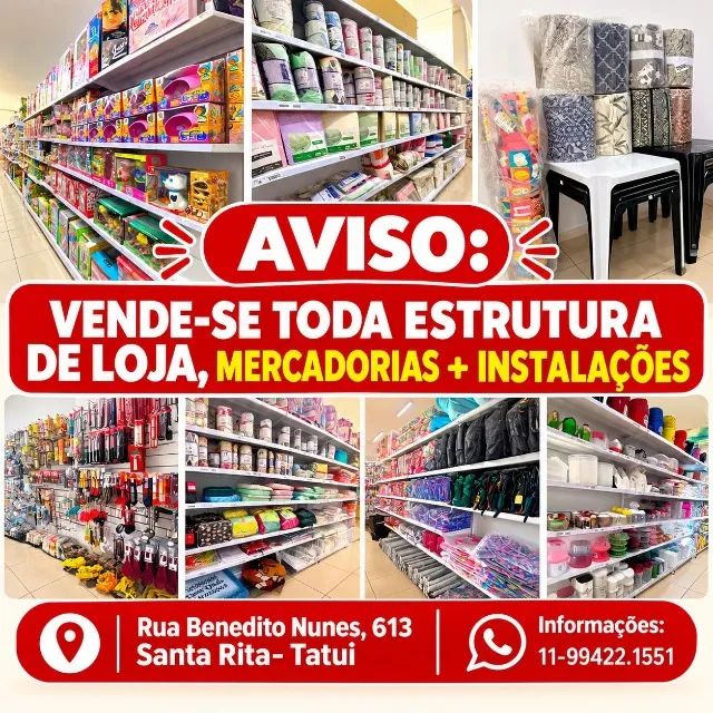 Loja de utilidade - mercadorias -  gondolas e instalações