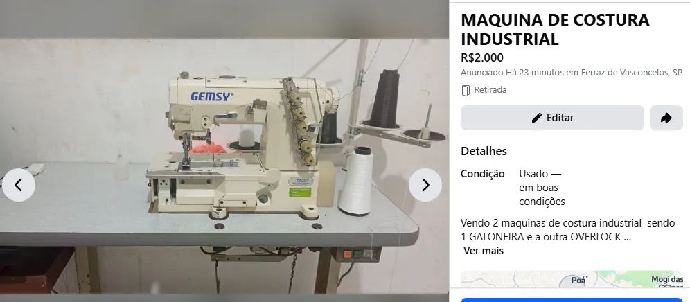 Maquinas de costura Industrial 