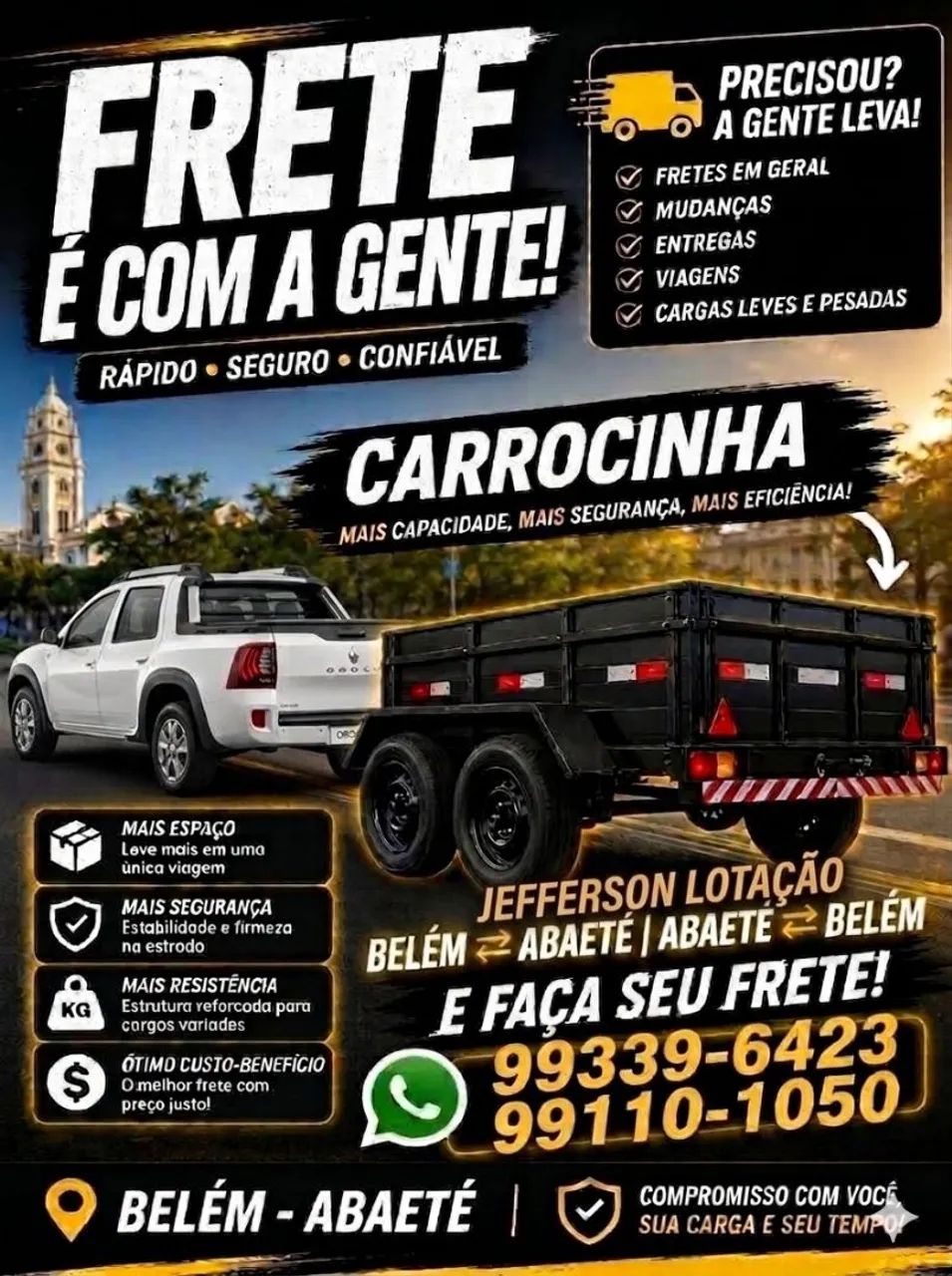 Fretes e mudanças para todas as localidades.