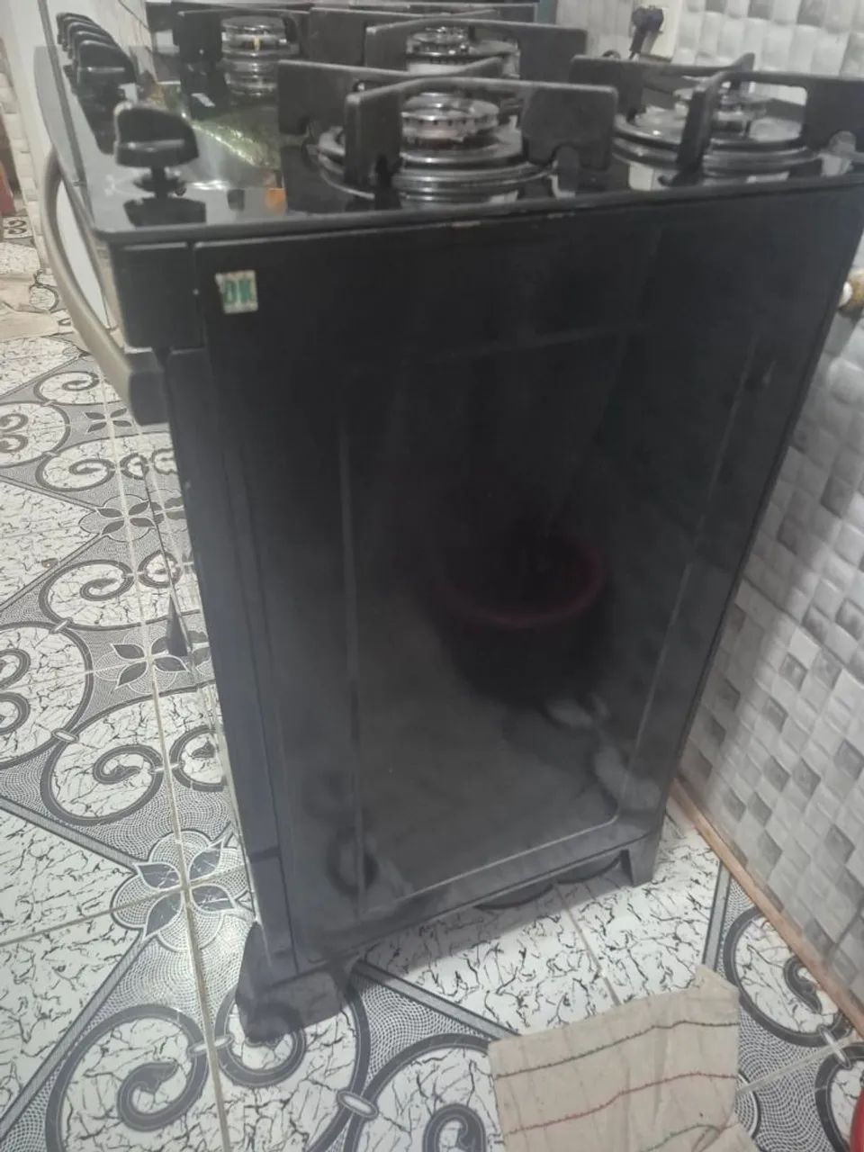 Fogão 5 bocas Mesa de Vidro  - Foto 3