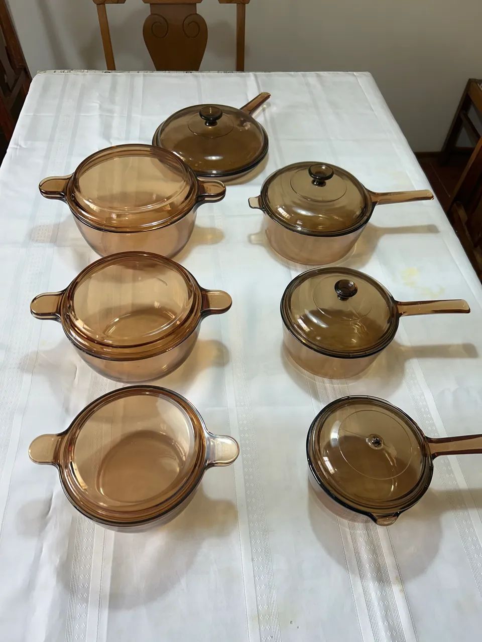Conjunto Panelas De Vidro Âmbar VISION - Foto 3