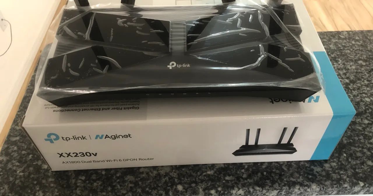 Roteador TP-Link XX230v Voip Gpon Ax1800 Wi-Fi 6 Gigabit Preto