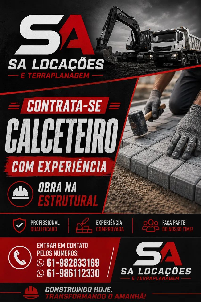 Procura se calceteiro 