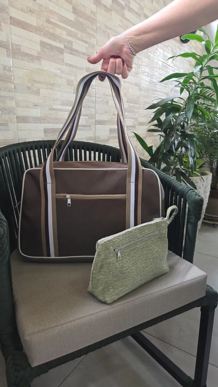 Kit Bolsa Feminina de Ombro + Nécessaire - Espaçosa e Prática - Foto 5